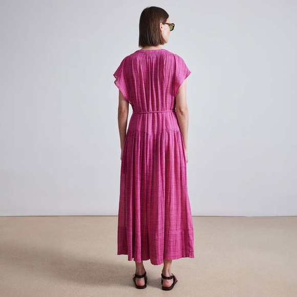 Apiece Apart Forte Maxi Dress Raspberry - Picture 2 of 8